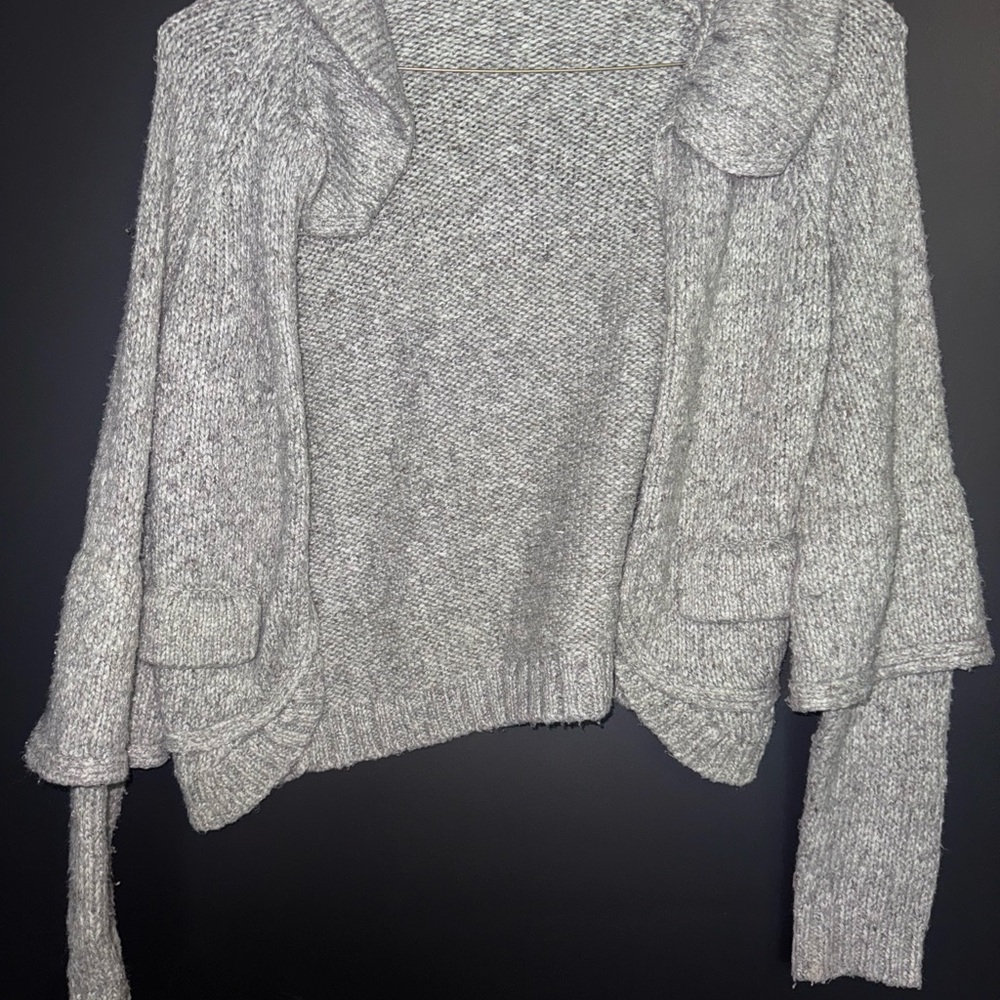 Serenity Gray Cardigan Sweater with Relaxed Fit